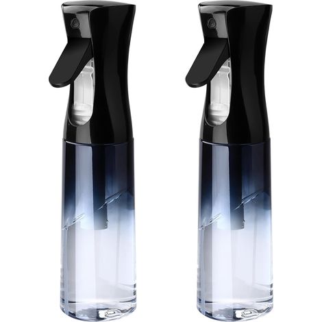Leere 300-ml-Haarsprayflaschen, kontinuierlicher Sprühnebel für Locken, Gesicht, Pflanzen und Reinigung – 2 Stück (1/5)