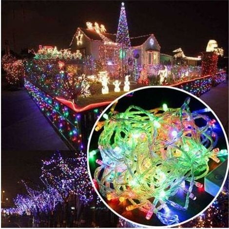 100M 800 LED Guirlandes Lumineuses Carnaval Mariage Extérieur Jardin Intérieur Éclairage,Guirlande Lumineuse Pour Arbre De Noël Décoration Gazebo Guirlande, Coloré (1/5)