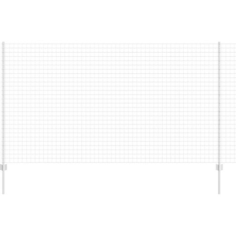 Clôture avec poteau Argenté 1,4 x 10 m Acier (1/4)