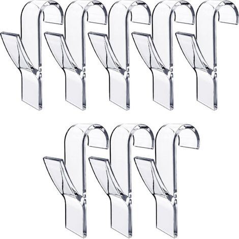 Crochets pour radiateur, crochets pour serviettes de bain, crochets pour sèche-serviettes, 8 pièces (transparents) (1/4)