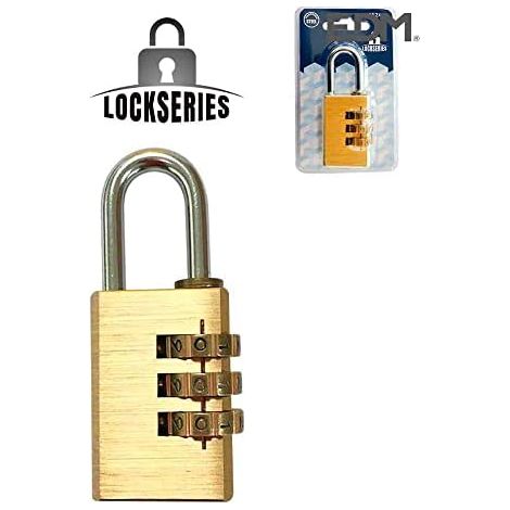 Vorhängeschloss edm Messing golden 2,8 x 7,8 cm personalisierbar (1/2)