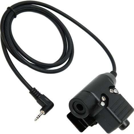 Casque moto avec micro unilatéral et bouton PTT U94 compatible Motorola T5428 6200C T80, écouteurs 2.5mm pour talkie-walkie couleur marron