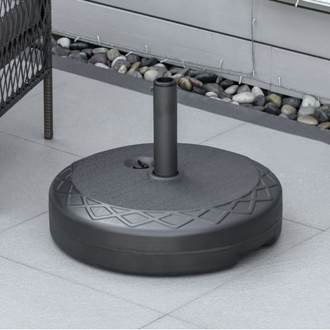 Base ombrellone riempibile Ø55 cm stabile nero giardino OKMYHOME (1/4)
