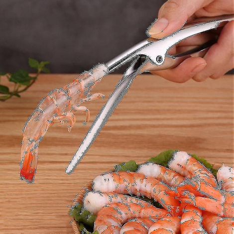 Éplucheur de crevettes en acier inoxydable, déveineur de crevettes, couteau de pêche, éplucheur de carapaces de homard (1/5)