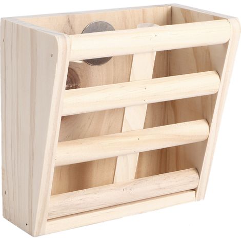 Support Pour Foin En Bois - Pour Lapin Chinchilla Cochon D Inde Rat - Hauteur 15 Cm Largeur Haut 8 Cm - 1 Pièce