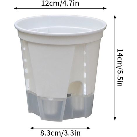 (S4, comme illustré) Pot à arrosage automatique pour orchidées, pots de fleurs transparents pour plantes, pot de jardin paresseux, pot respirant pour racines d'orchidées (1/4)