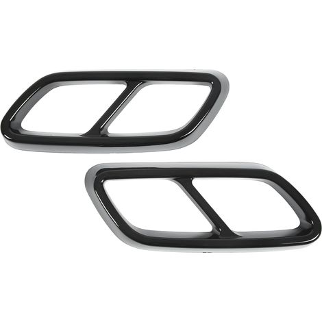 Échappement Double Sortie Arrière Garniture de Tube pour Mercedes-Benz Classe C W206 2021+ Noir Brillant, Couvre Silencieux Remplacement (1/5)