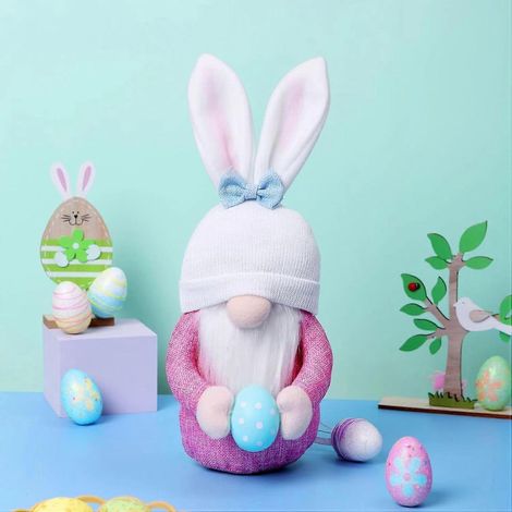 Décorations de Pâques, décorations de Pâques pour la maison, gnomes de Pâques faits main, gnomes de Pâques printaniers en peluche, décoration de gnomes lapins de Pâques, jolies décorations de Pâques (1/5)