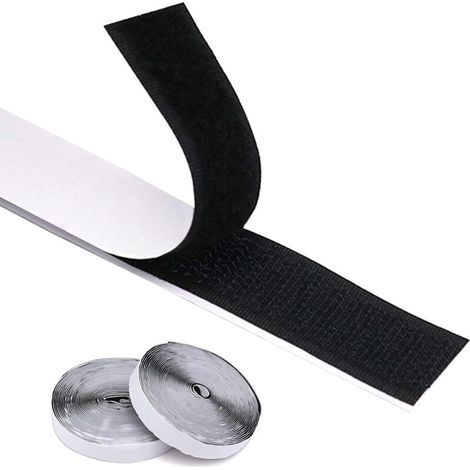 scratch autocollant double face, adhésif puissant, 20 mm x 8 m, bande velcro autocollant, pour cadres photo, tapis, moustiquaires,Bande auto-agrippante (1/5)