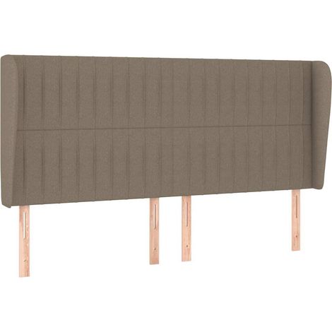 Maison Exclusive - Cabecero con orejas de tela gris taupe 203x23x (1/5)