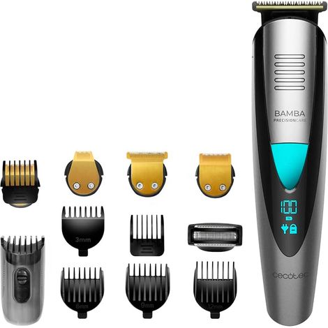 Cecotec Rasoir multifonction 5 en 1 Bamba PrecisionCare Pro Batterie au lithium, Autonomie 60 mins, Waterproof, Lames de (1/5)