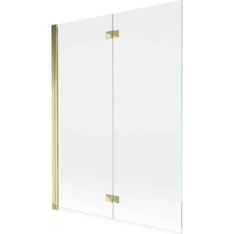 Mexen Mist Duschwand 2-flügelig links 130 x 150 cm, transparent, gold - 8A9-130-002-50-00-L (1/5)