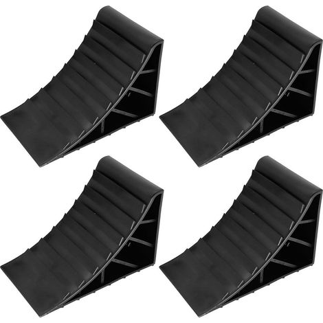 4er Set Unterlegkeile mit Griff für PKW, Wohnwagen & Anhänger (1/5)