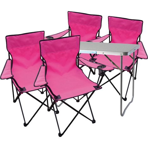 5-teiliges XL Campingmöbel Set pink-MMC330871+4xMPO2471 (1/5)