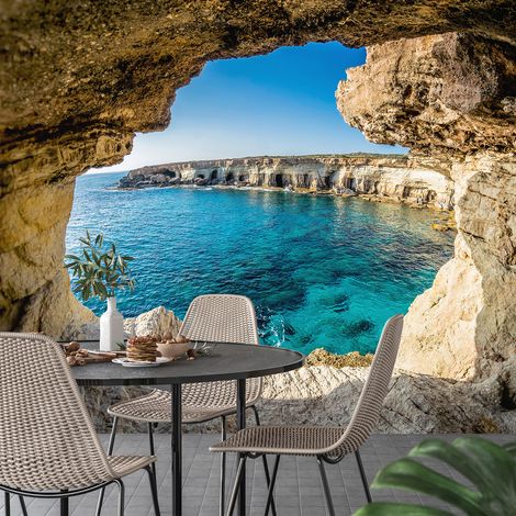 Papier peint panoramique - Grotte Vue Mer - 325 cm x 217 cm (1/4)