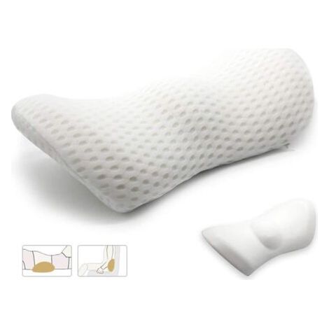Coussin de Soutien du Dos, Oreiller de Soutien Lombaire en Mousse à Mémoire de Forme, Oreiller de Couchage de Soutien de Taille pour Chaise de Bureau, Siège D'auto et Maternité (1/5)