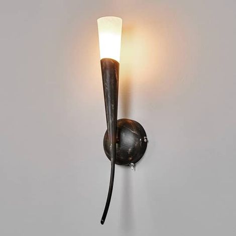 [GEBRAUCHT] B-Ware Lindby Rostbraune Led Wandleuchte Sander Wandleuchte Wandlampe Lampe Fackelform