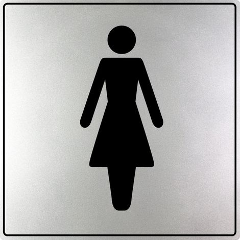 Plaque de porte Toilettes femmes - Gamme Iso 7001 200x200mm - 4380032 (1/2)