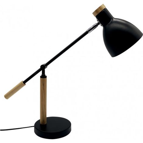FABRILAMP 161971009 Flexo Biel 1xe27 Negro/haya 48x15x50 Cm Orientable 360º Y Articulable (1/2)