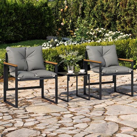 SunJet Table de jardin, table extérieure, Salon de jardin 2 places - Réf. 5A02DH7RKD7L (1/5)