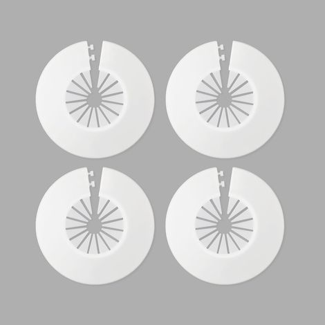 4-teiliges Set Rohrabdeckungen, 14–29 mm, Kunststoff-Schutzplatten, Spülbeckenrohrabdeckung, Badezimmer-Rohrdekoration (1/5)