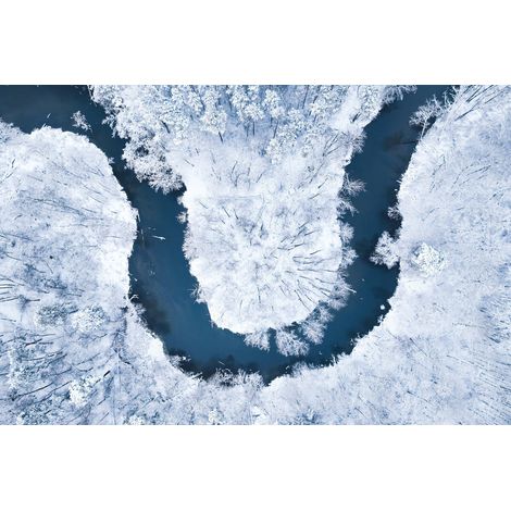 Tableau sur verre synthétique rivière glacée 65x97 cm - Impression sur Verre synthétique - Image HD  imprimée sur Verre synthétique - Tableau mural décoratif - Fabriqué en France