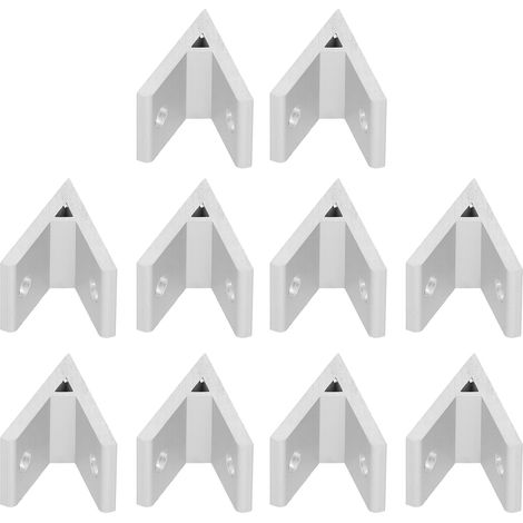 10 pièces d'accessoires de connecteurs d'angle en aluminium pour profilés industriels 203040455060404040‑45° (1/5)