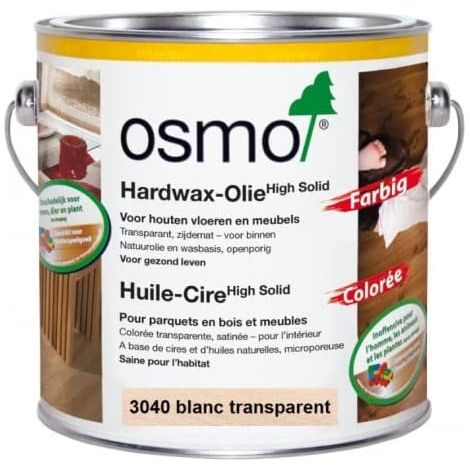 HUILE CIRE COLORÉE BLANC TRANSPARENT OSMO 3040 0,75L