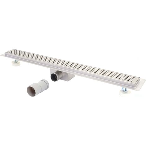 Duschrinne HHG-824b, Bodenablauf Abflussrinne Duschablauf, Edelstahl Siphon 50-120cm 90cm