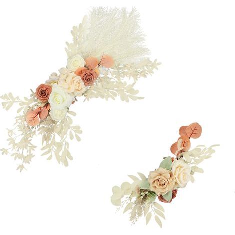 Fleurs Artificielles en Forme d'arc pour Décoration de Mariage, Arrangement de Toile de Fond pour Réception de Mariage, Signe d'eau de Bienvenue, Fleurs pour Styles Occidentaux (1/5)