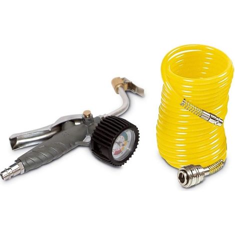 Michelin CA-6718700049 - Kit aria 5 parti (pistola di gonfiaggio, spirale 5 m, 3 ugelli)