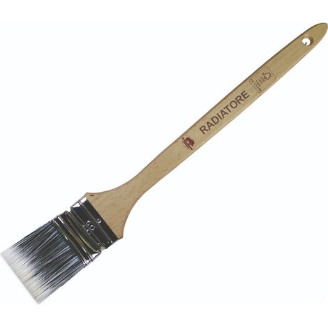 Pennello Radiatore curvo S.597 in setola KREX 30 mm manico legno 25970030 PENNELLI CINGHIALE (1/2)
