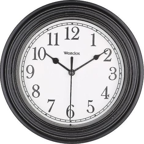 Horloge murale d'extérieur avec thermomètre, style rétro, étanche, pour jardin, patio, terrasse, piscine et décoration intérieure ou extérieure-AquaForge (1/4)