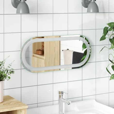 vidaXL LED Bathroom Mirror Transparent 60 x 25 cm Tempered Glass (1/5)