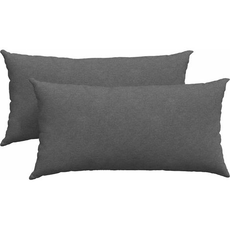 Maison Exclusive - Cojines de sofá 2 pcs Gris oscuro 80 x 40 cm T