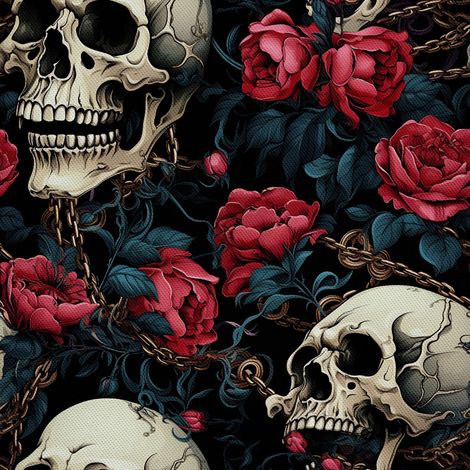 Tela decorativa para exteriores Oxford - Motivo de calavera I DX4813 (1/5)