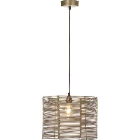 Lampara De Techo 38X38X32/200 Metal Dorado Envejecido (1/2)