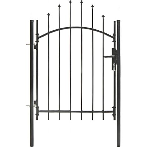 Portail de jardin Acier 1 x 1,5 m Noir (1/5)