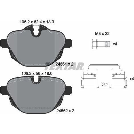 PLAQUETTES DE FREIN TEXTAR BMW T. F10/F11 520-530 10-/F25 X3 10-