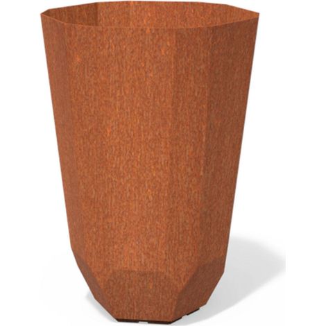 Dipott Pflanzgefäß Facet rund aus Corten-Stahl Pflanzkübel Ø 65 cm (1/2)