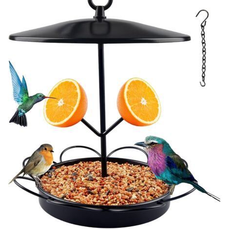 Outdoor Bird Feeder, Wild Bird Feeding Station, Hanging Home Bird Feeder, Weatherproof Large Capacity Seed Dispenser for Garden-INHHUB (1/5)