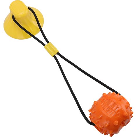 Balle à mâcher en corde avec ventouse, jouet d'entraînement pour chiot résistant aux morsures, jouet interactif pour chien à utiliser à la maison ou à l'extérieur. (1/5)