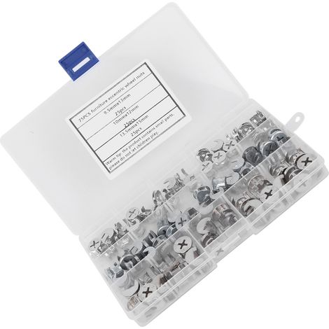 Ensemble de 75 écrous à came pour meubles et roues excentriques, connecteur 3 en 1, outils de fixation (1/5)