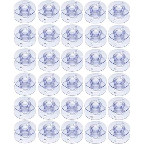 Lot de 30 bobines en plastique pour machine à coudre Brother Style SA156