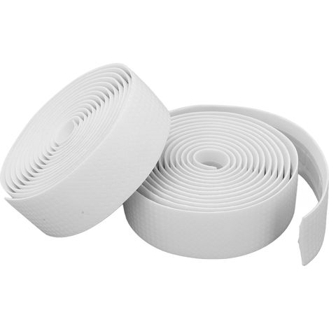 Ruban de guidon de vélo EVA, bande antidérapante en cuir PU, absorption des chocs pour guidon courbe, blanc (1/5)