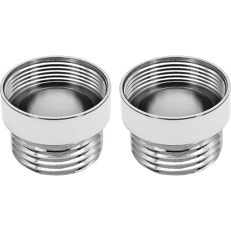 Lot de 2 adaptateurs de robinet avec filetage 1,27 cm en métal massif pour purificateur d'eau (F22-1/2") (1/5)