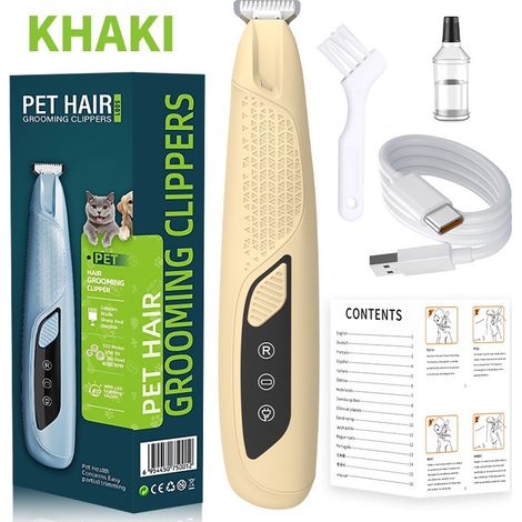 Tondeuse Électrique pour Animaux - Coupe Précise des Poils des Pattes, Oreilles et Zones Sensibles (1/5)