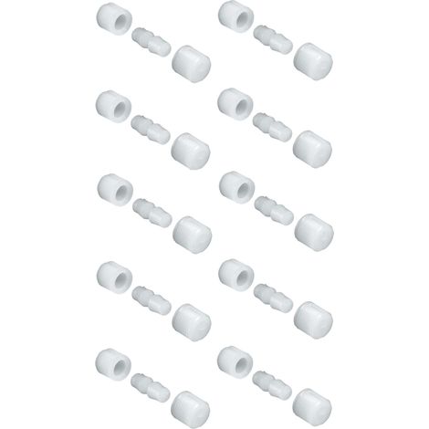 10x ferrure d'assemblage plastique rond 10,5mm bois meuble table lit armoire étagère placard (1/2)