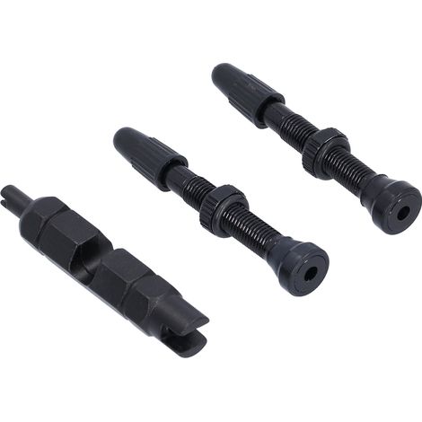 1.6 pouces Tige de valve tubeless type français en alliage d'aluminium, accessoire noir pour vélos route et VTT (1/5)