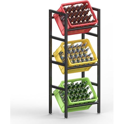 3 Tier Metal Beverage Crate Shelf (1/5)